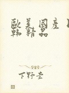 欧美 国产 日韩 精品