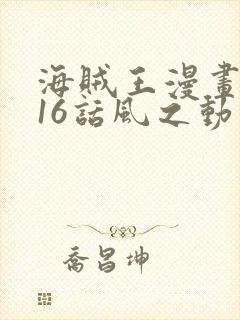 海贼王漫画1016话风之动漫