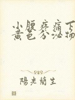 小腹疼痛下面有黄色分泌物