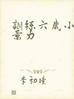 训练六岁小孩注意力