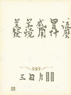 羔羊感冒流鼻涕发烧用什么药