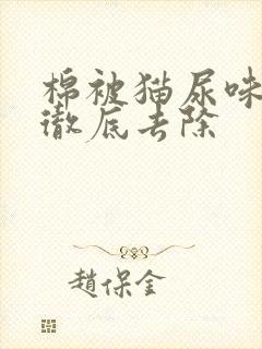 棉被猫尿味怎么彻底去除