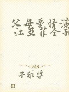 父母爱情演员表 江亚菲全部演员介绍封面