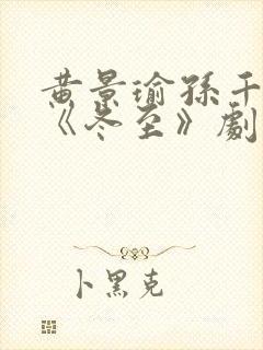 黄景瑜孙千新剧《冬至》剧情介绍封面