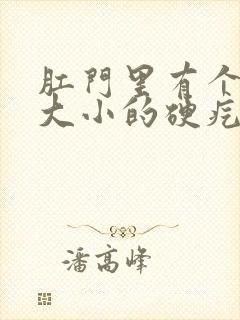 肛门里有个米粒大小的硬疙瘩