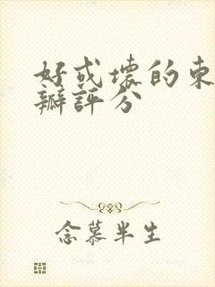 好或坏的东载豆瓣评分