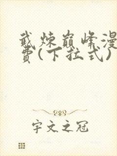 武炼巅峰漫画免费(下拉式)封面