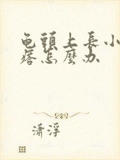 龟头上长小白疙瘩怎么办