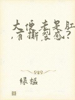 大便老是肛门疼,有撕裂感?