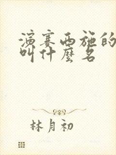 演赛西施的演员叫什么名