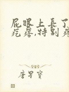 屁眼上长了一个疙瘩,特别疼,怎么回事呀