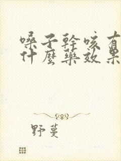 嗓子干咳有痰吃什么药效果好