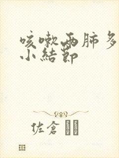 咳嗽两肺多发微小结节封面