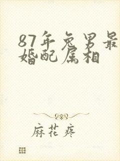 87年兔男最佳婚配属相