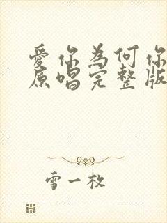 爱你为何你不懂原唱完整版