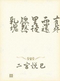 乳腺里面有个硬块然后还疼是怎么回事