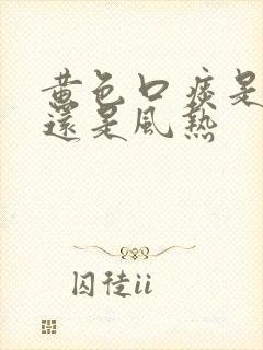 黄色口痰是风寒还是风热