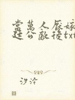 当万人厌嫁给朝廷公敌后txt封面