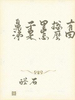 鼻子里总有黄鼻涕是怎么回事