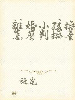 离婚小孩抚养权怎么判抚养费封面