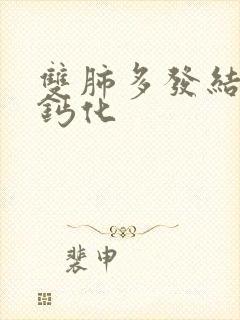 双肺多发结节及钙化