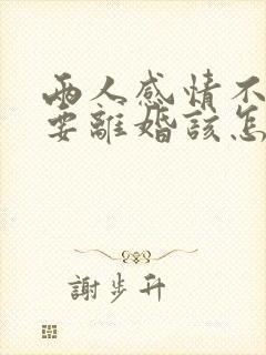 两人感情不合想要离婚该怎么办