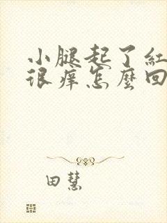 小腿起了红疙瘩很痒怎么回事