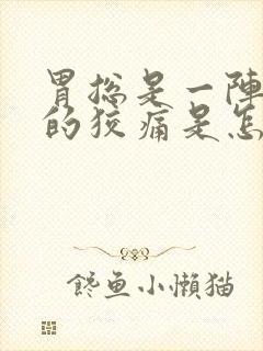 胃总是一阵一阵的狡痛是怎么回事封面