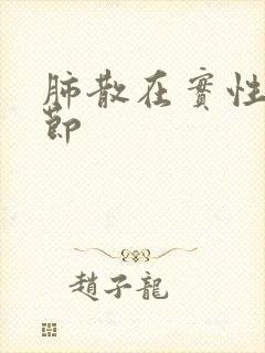 肺散在实性微结节