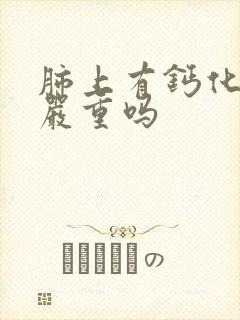 肺上有钙化结节严重吗