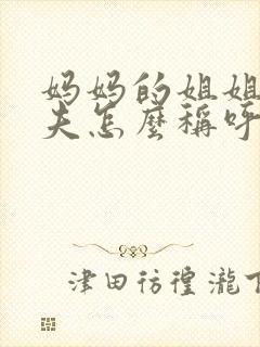 妈妈的姐姐的丈夫怎么称呼封面