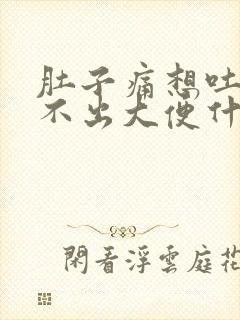 肚子痛想吐又拉不出大便什么原因