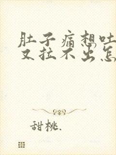 肚子痛想吐大便又拉不出怎么回事