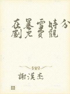 在暴雪时分电视剧免费观