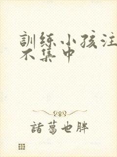 训练小孩注意力不集中