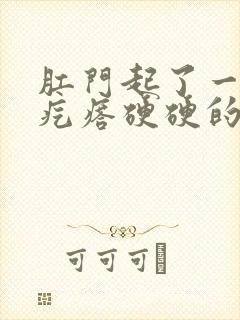 肛门起了一个大疙瘩硬硬的很疼