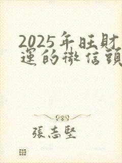 2025年旺财运的微信头像