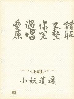 爱过你又错过你原唱完整版封面