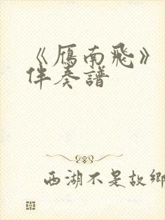 《雁南飞》动态伴奏谱