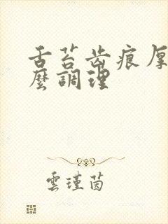 舌苔齿痕厚腻怎么调理