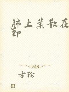 肺上叶散在微结节