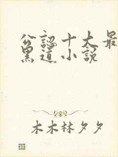 公认十大最好看黑道小说