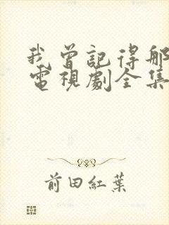 我曾记得那男孩电视剧全集免费观看