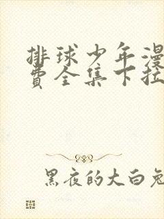 排球少年漫画免费全集下拉式封面