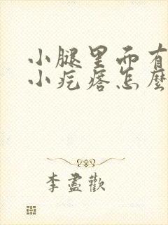 小腿里面有好多小疙瘩怎么回事