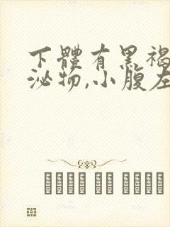 下体有黑褐色分泌物,小腹左侧有疼痛感封面