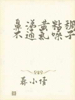 鼻涕黄粘稠鼻子不通气嗓子疼