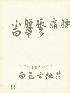 小腹胀痛腰酸痛白带多