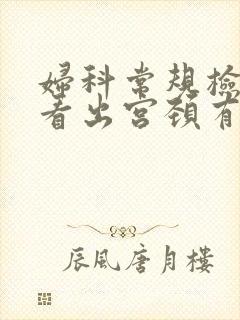 妇科常规检查能看出宫颈有问题吗