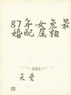 87年女兔最佳婚配属相